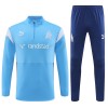 Olympique de Marseille Sweat d'Entraînement Quarter-Zip 2023-24 Bleue Pour Homme